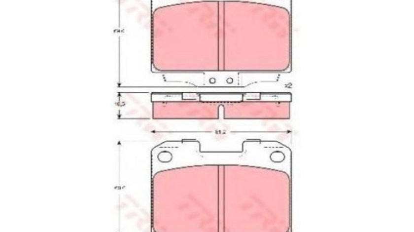 Placute frana Mitsubishi GTO cupe (Z1_A) 1989-2000 #2 047600