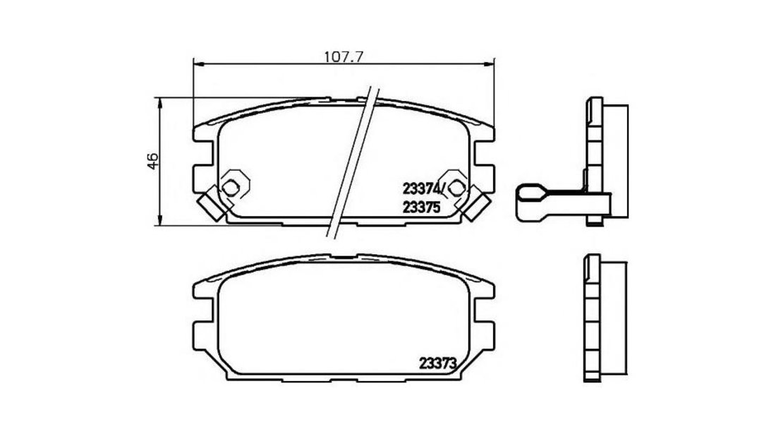 Placute frana Mitsubishi MAGNA combi (TE) 1996-1997 #2 035612