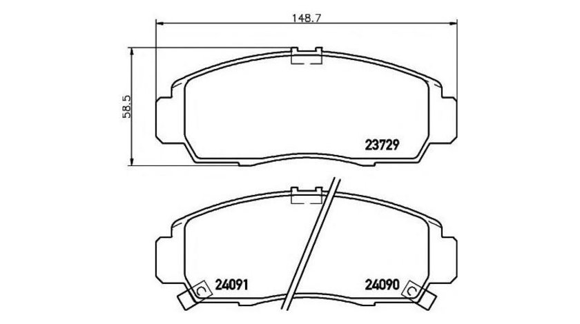 Placute frana Nissan TIIDA limuzina (SC11X) 2006-2016 #2 05P1071