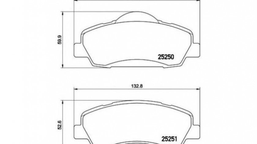 Placute frana Peugeot 301 2012-2016 #2 153000