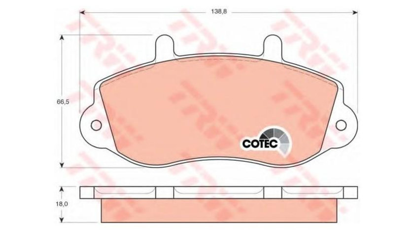 Placute frana Renault MASTER II platou / sasiu (ED/HD/UD) 1998-2016 #2 0252330218