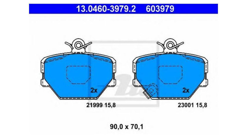 Placute frana Smart CABRIO (450) 2000-2004 #2 0001431V002000000