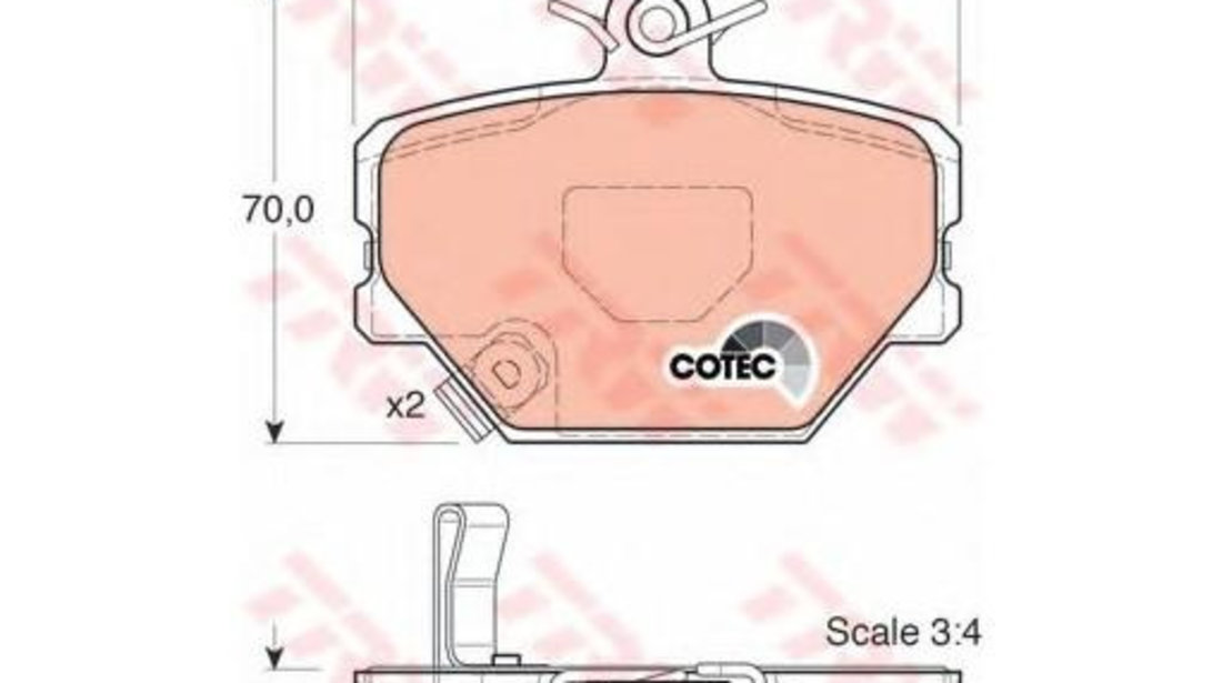 Placute frana Smart ROADSTER (452) 2003-2005 #3 0001431V002