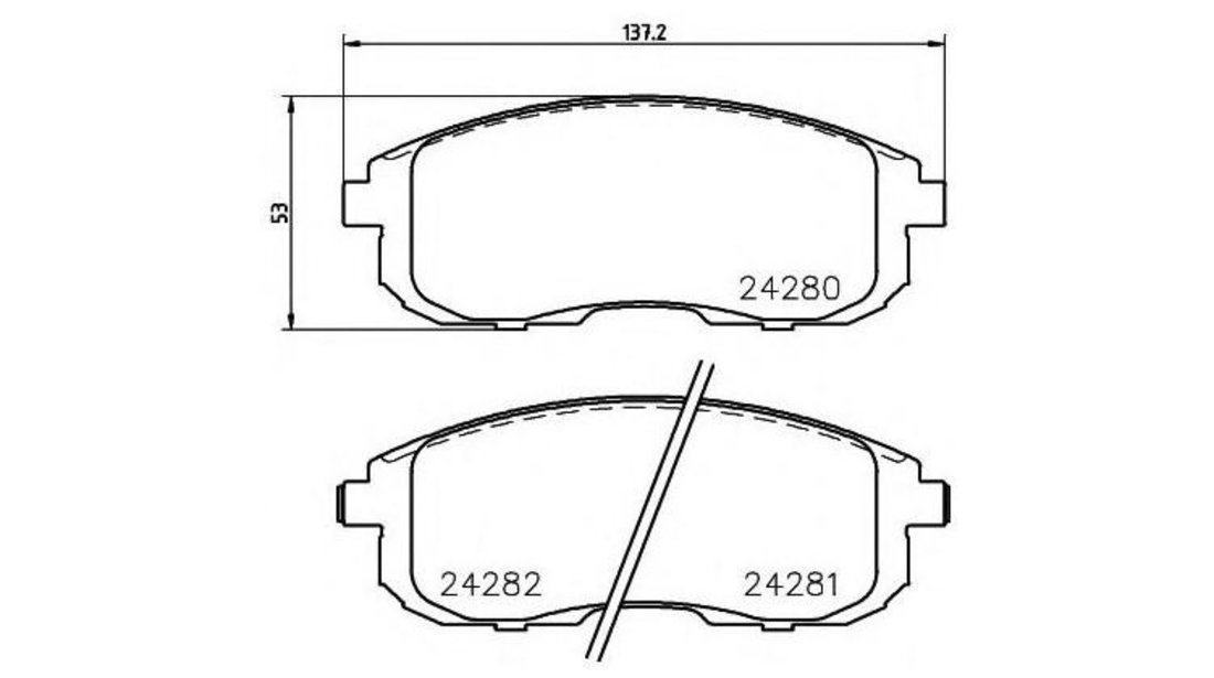 Placute frana Suzuki SX4 limuzina (GY) 2007-2016 #2 029311