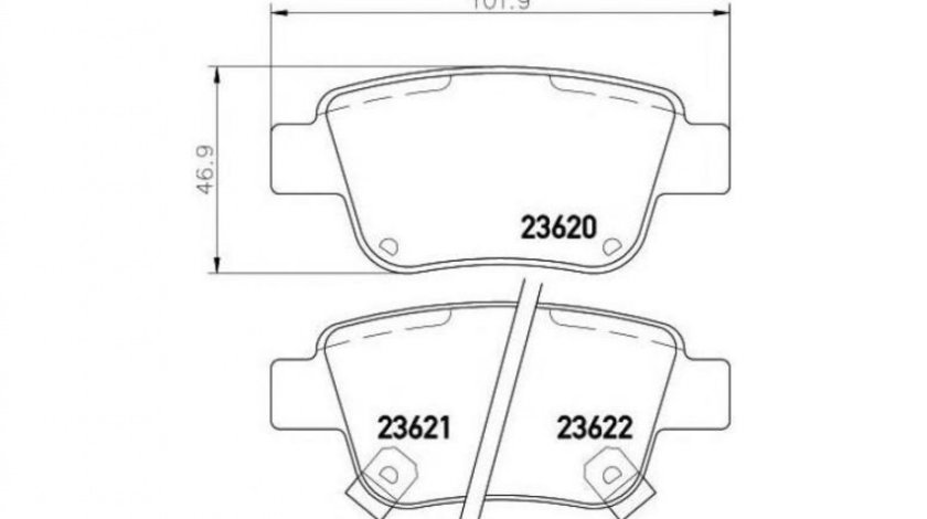 Placute frana Toyota ALPHARD / VELLFIRE 2008- #2 0446605010