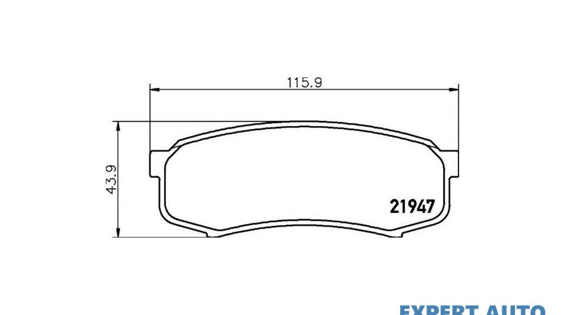 Placute frana Toyota LAND CRUISER Hardtop (_J7_) 1990-1996 #2 00374