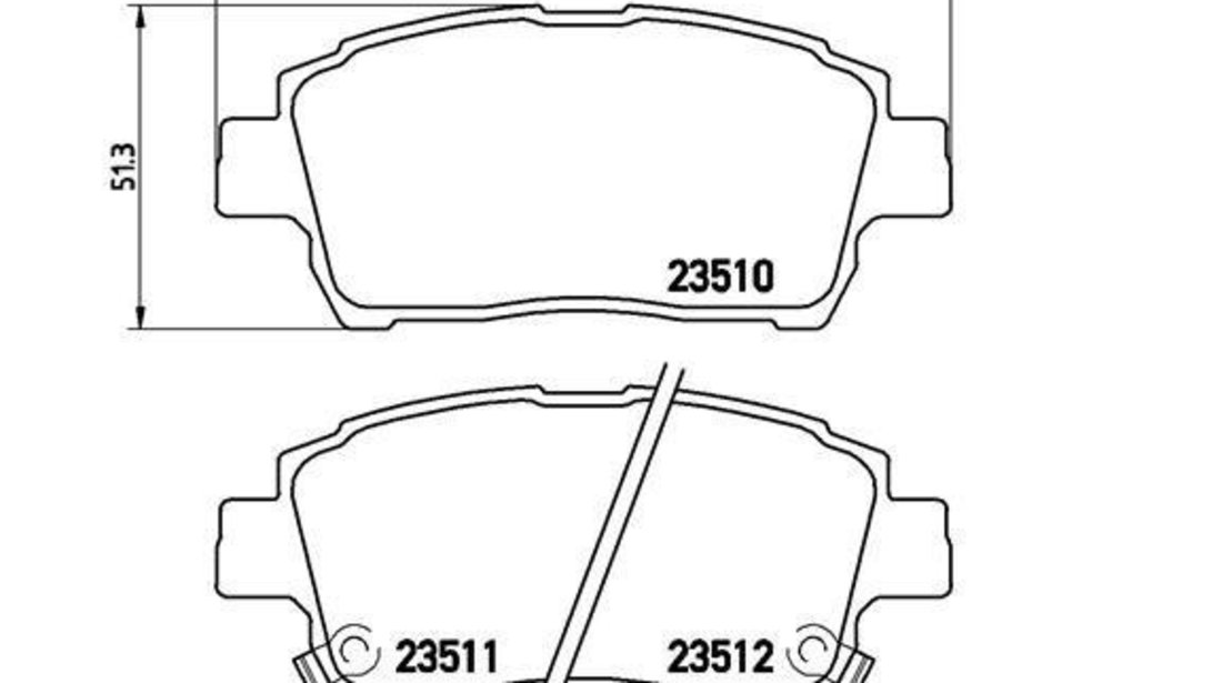 Placute frana Toyota YARIS/VITZ (SCP1_, NLP1_, NCP1_) 1999-2005 #3 0446517100