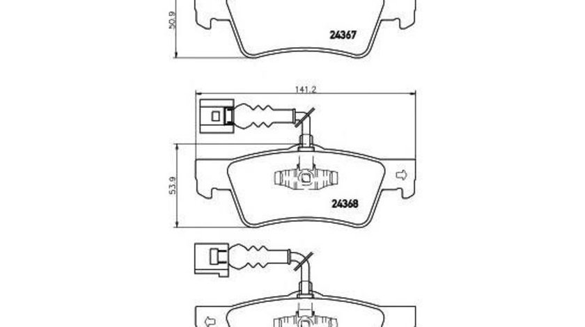 Placute frana Volkswagen VW TOUAREG (7LA, 7L6, 7L7) 2002-2010 #2 0986494119