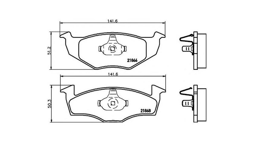 Placute frana Volkswagen VW VENTO (1H2) 1991-1998 #2 060900