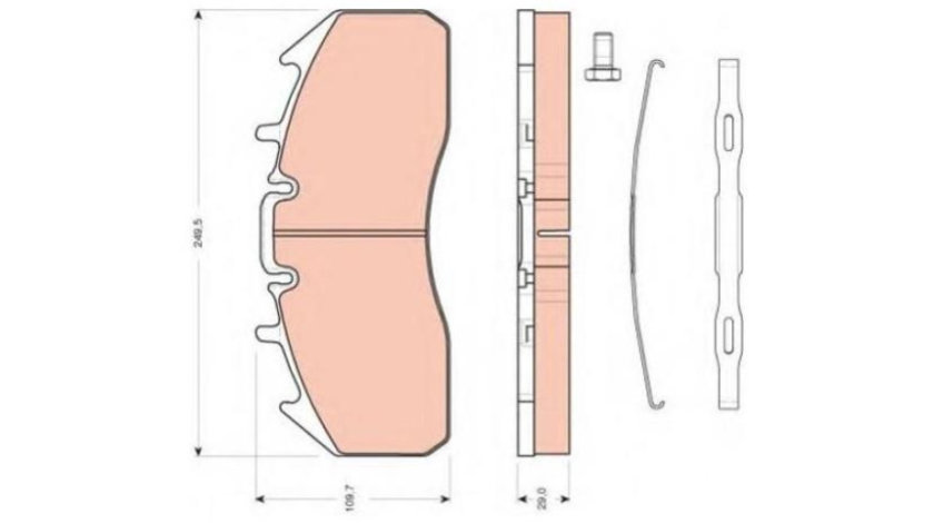 Placute frana Volvo 9700 2001-2016 #2 05P1325