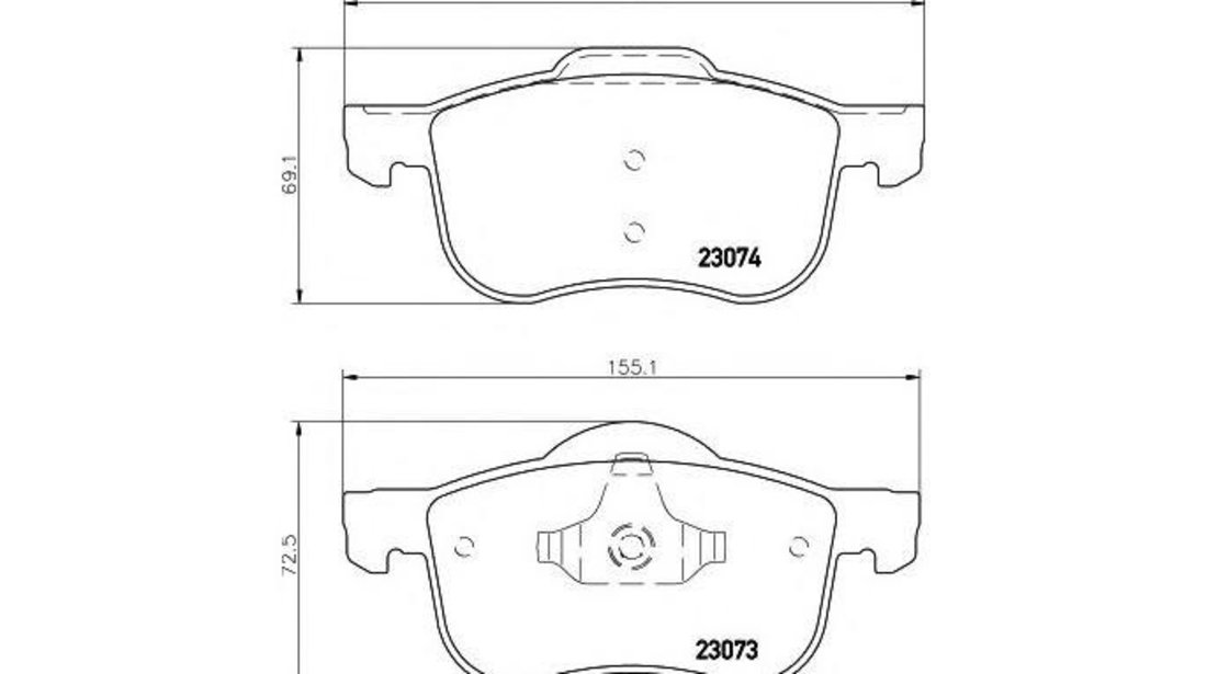 Placute frana Volvo V70 XC 1997-2007 #2 05P704