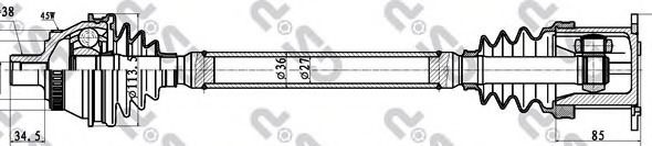 Planetara AUDI A4 (8E2, B6) (2000 - 2004) GSP 203058 piesa NOUA