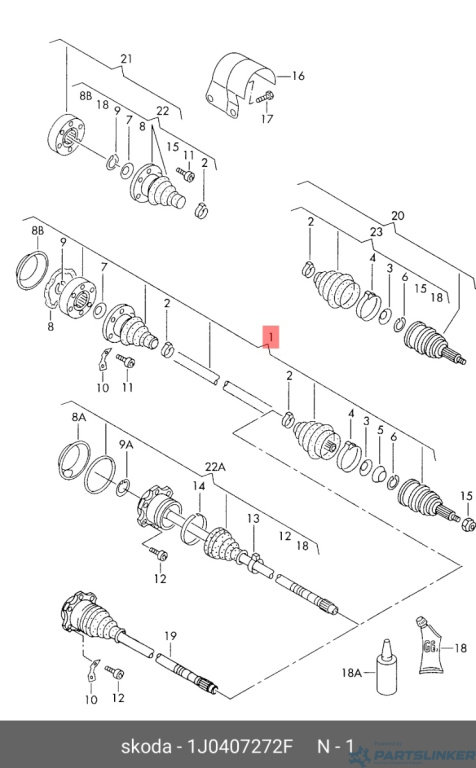 Planetara dreapta fata Volkswagen Golf 4 (1J1) Hatchback 2001 OEM 1J0407272F