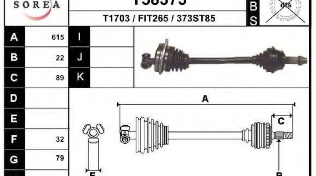 Planetara FIAT DOBLO Cargo (223) (2000 - 2016) EAI T58373 piesa NOUA