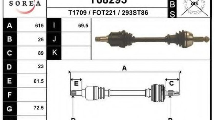 Planetara FORD FUSION (JU) (2002 - 2012) EAI T68293 piesa NOUA