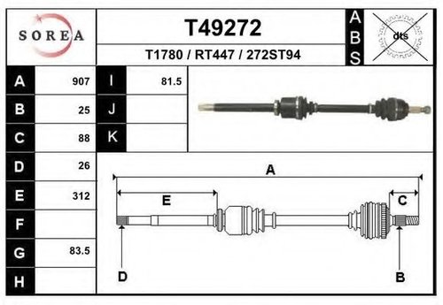 Planetara RENAULT SCENIC II (JM0/1) (2003 - 2009) EAI T49272 piesa NOUA