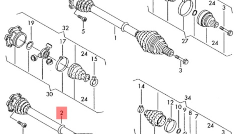 Planetara stanga fata Audi A4 8E 2002 2003 1.8 T AVJ OEM 8E0407271T