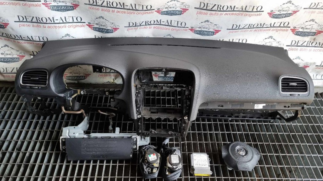 Plansa bord + kit airbag-uri ( volan + pasager, centuri, airbag genunchi, calculator) VW Golf 6 Variant