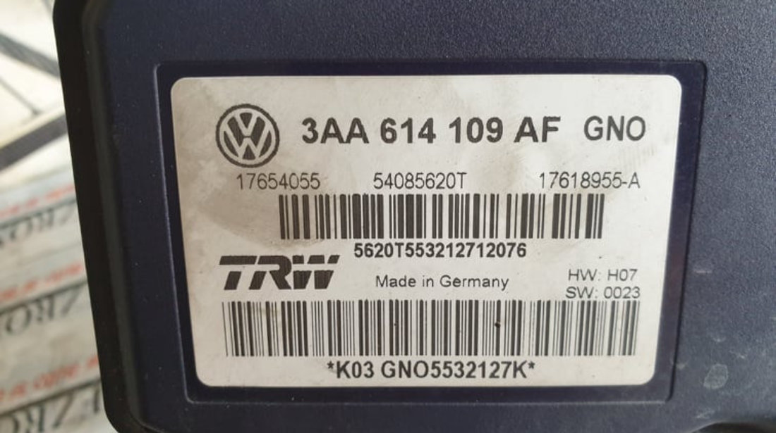 Pompa ABS VW Passat B7 2.0 TDI 4motion 170 cai motor CLLA cod piesa : 3AA614109AF