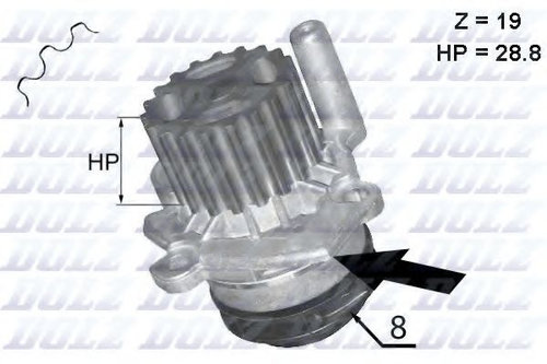 Pompa apa AUDI A5 (8T3) (2007 - 2016) DOLZ A224 piesa NOUA