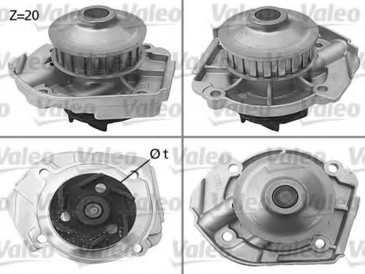 Pompa apa FIAT PUNTO Van (176L) (1996 - 2000) VALEO 506397 piesa NOUA