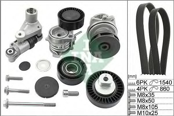 Pompa apa + Set curea transmisie cu caneluri BMW X5 (E53) (2000 - 2006) INA 529 0053 30 piesa NOUA