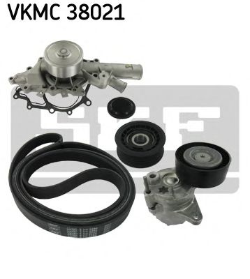 Pompa apa + Set curea transmisie cu caneluri MERCEDES C-CLASS (W203) (2000 - 2007) SKF VKMC 38021 piesa NOUA