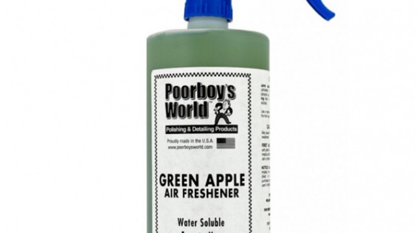 Poorboy's World Aer Freshener Green Apple Odorizant Auto Mar Verde 473ML PB-AFGA-16