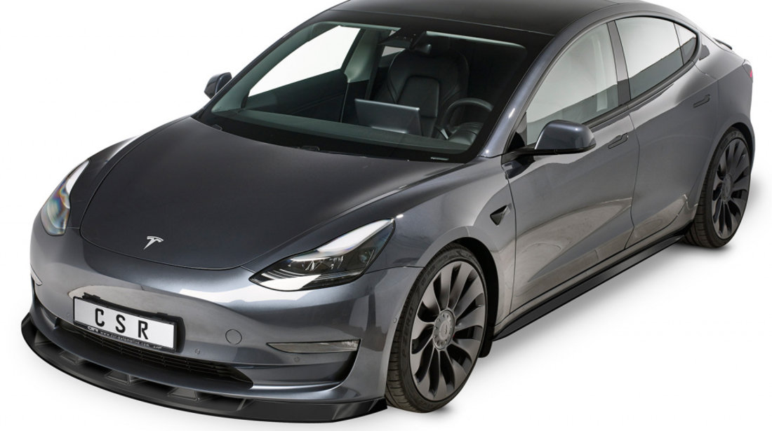 Praguri laterale pentru Tesla Model 3 toate modelele 2017- material foarte rezistent ABS Carbonoptik SS474