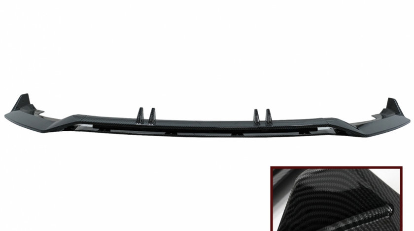 Prelungire Bara Fata Lip compatibil cu Audi A4 B9 8W S-Line (2016-2018) Carbon Look FBSAUA4B9ACF