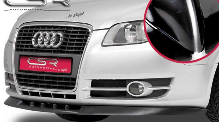 Prelungire Bara Fata Lip Spoiler Audi A4 B7 toate modelele in afara de RS4 2004-2008 CSR-CSL009-G Plastic ABS negru lucios