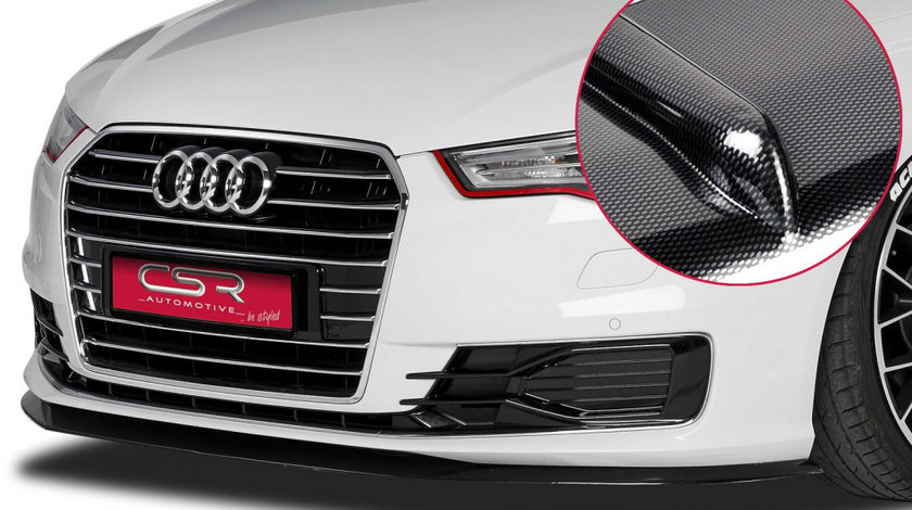 Prelungire Bara Fata Lip Spoiler Audi A6 C7 in afara de S/S-Line/RS ab 10/2014 CSR-CSL146-C Plastic ABS carbon look