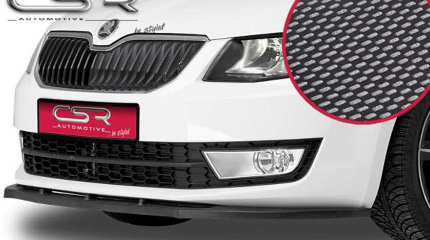 Prelungire Bara Fata Lip Spoiler Skoda Octavia 3 Typ 5E in afara de RS ab 2012 CSR-CSL059-C Plastic ABS carbon look