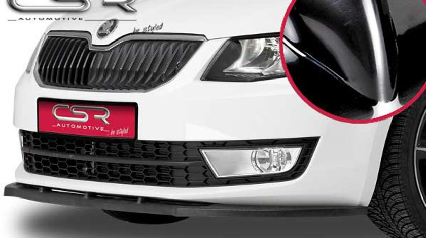 Prelungire Bara Fata Lip Spoiler Skoda Octavia 3 Typ 5E in afara de RS ab 2012 CSR-CSL059-G Plastic ABS negru lucios