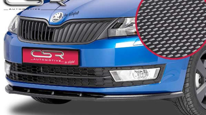 Prelungire Bara Fata Lip Spoiler Skoda Rapid (Typ NH) toate modelele ab 2012 CSR-CSL092-C Plastic ABS carbon look