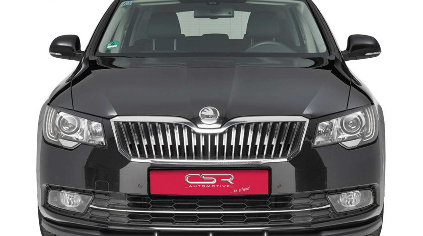 Prelungire Bara Fata Lip Spoiler Skoda Superb II toate modelele ab 6/2013 CSR-CSL101-C Plastic ABS carbon look