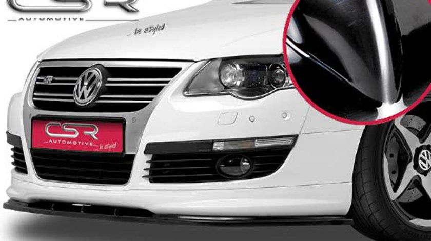 Prelungire Bara Fata Lip Spoiler VW Passat 3C B6 numai passend pentru R-Line, nicht R36 03/2005?07/2010 CSR-CSL040-G Plastic ABS negru lucios