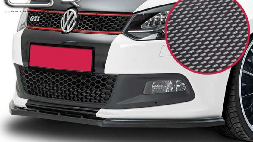 Prelungire Bara Fata Lip Spoiler VW Polo 6R numai GTI 2009-2014 CSR-CSL042-C Plastic ABS carbon look