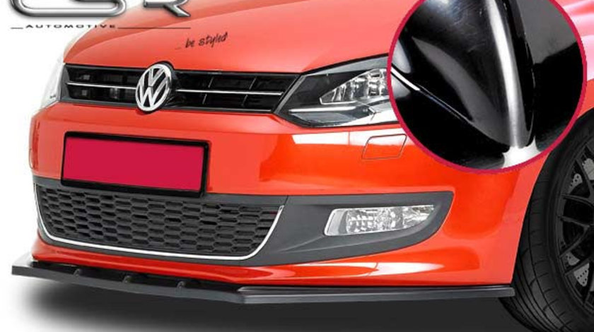 Prelungire Bara Fata Lip Spoiler VW Polo 6R toate modelele in afara de GTI/Cross ab 2009 CSR-CSL038-G Plastic ABS negru lucios
