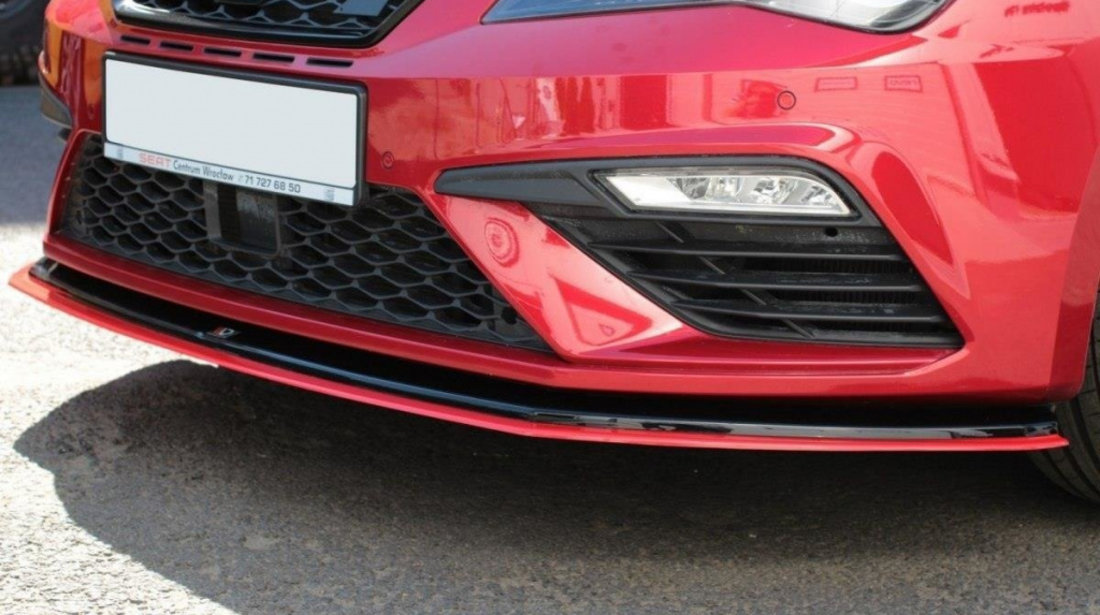 Prelungire Bara Fata Splitere Lip v.3 Seat Leon Mk3 Cupra/ FR Facelift SE-LE-3F-CU-FD1T+FD3RED