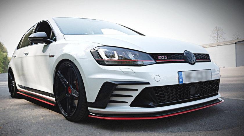 Prelungire Bara Fata Splitere Lip VW GOLF Mk7 GTI CLUBSPORT VW-GO-7-GTI-CS-FD1RED