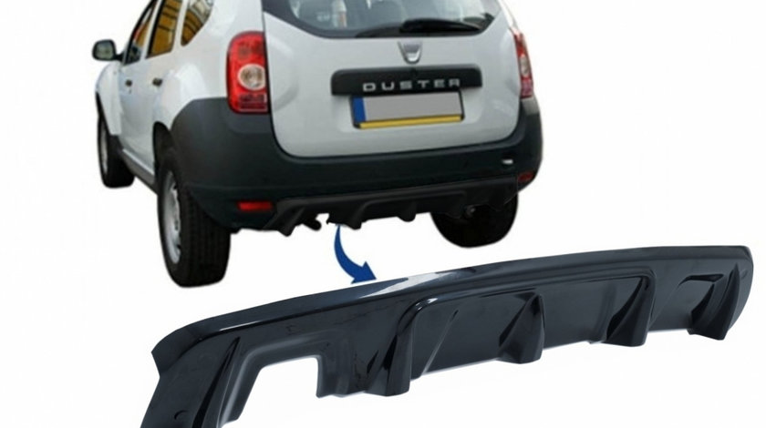 Prelungire Bara Spate compatibil cu DACIA Duster 4x4 / 4x2 (2010-2017) Negru Lucios SPRBDDPB