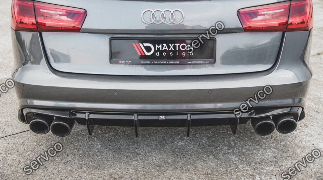 Prelungire difuzor bara spate Audi A6 S6 C7 S-Line Facelift 2014-2017 v10 - Maxton Design