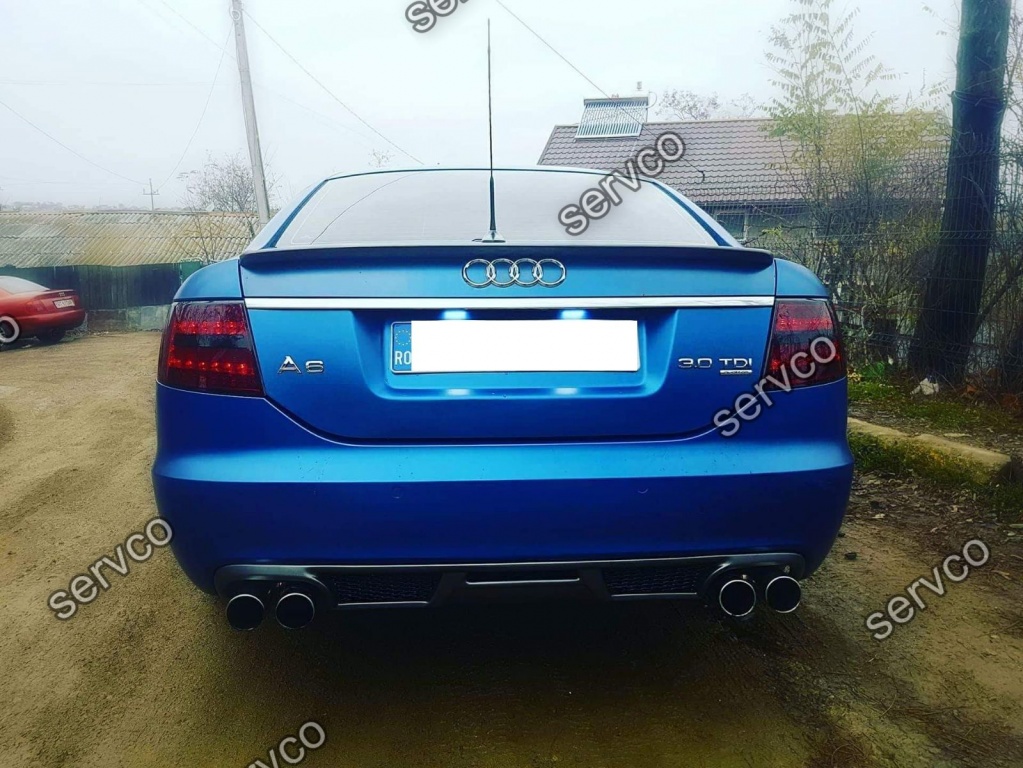 Prelungire S line S6 ABT spoiler tuning sport bara spate Audi A6 C6 4F Sedan RS6 v2