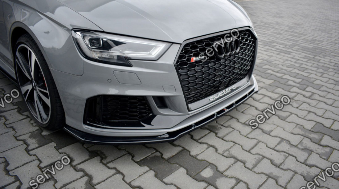 Prelungire splitter bara fata Audi A3 RS3 8V Facelift Sedan 2017- v4 - Maxton Design