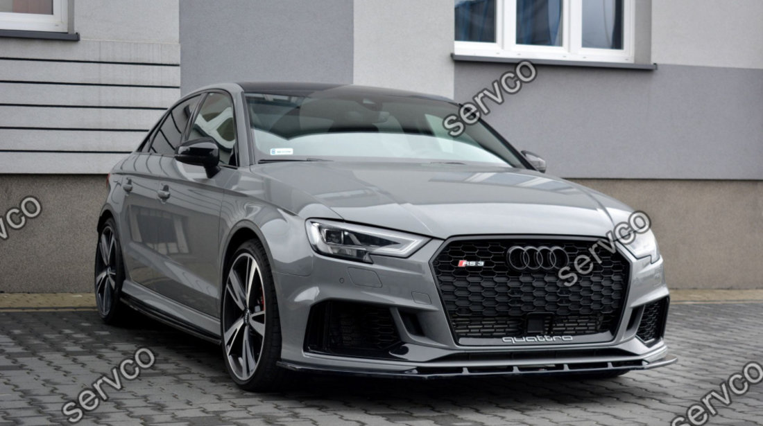 Prelungire splitter bara fata Audi A3 RS3 8V Facelift Sedan 2017- v4 - Maxton Design