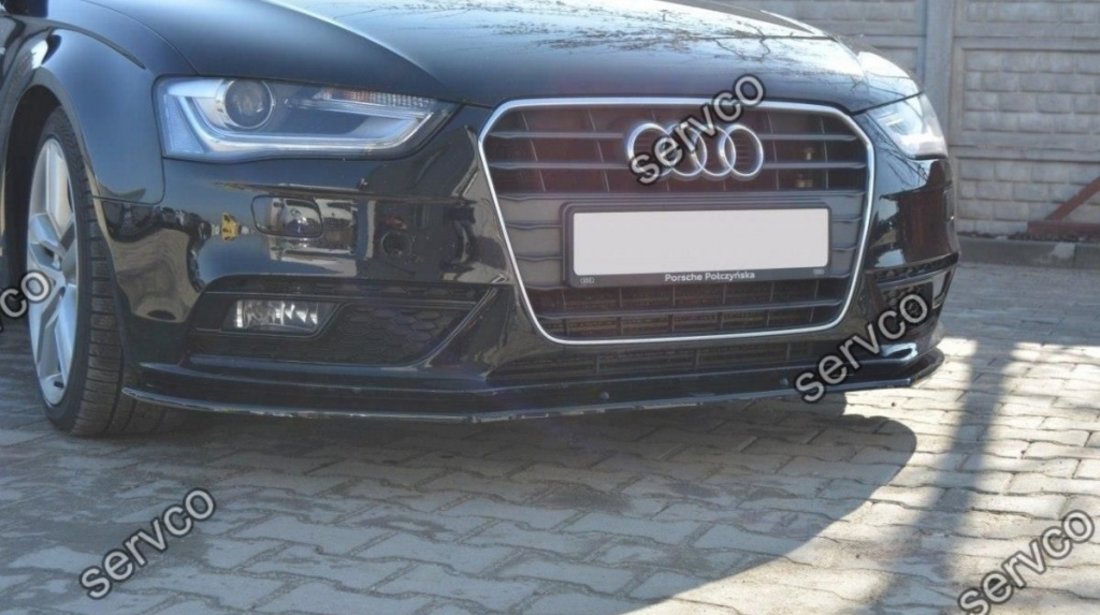 Prelungire splitter bara fata Audi A4 B8 Facelift 2011-2015 v4 - Maxton Design