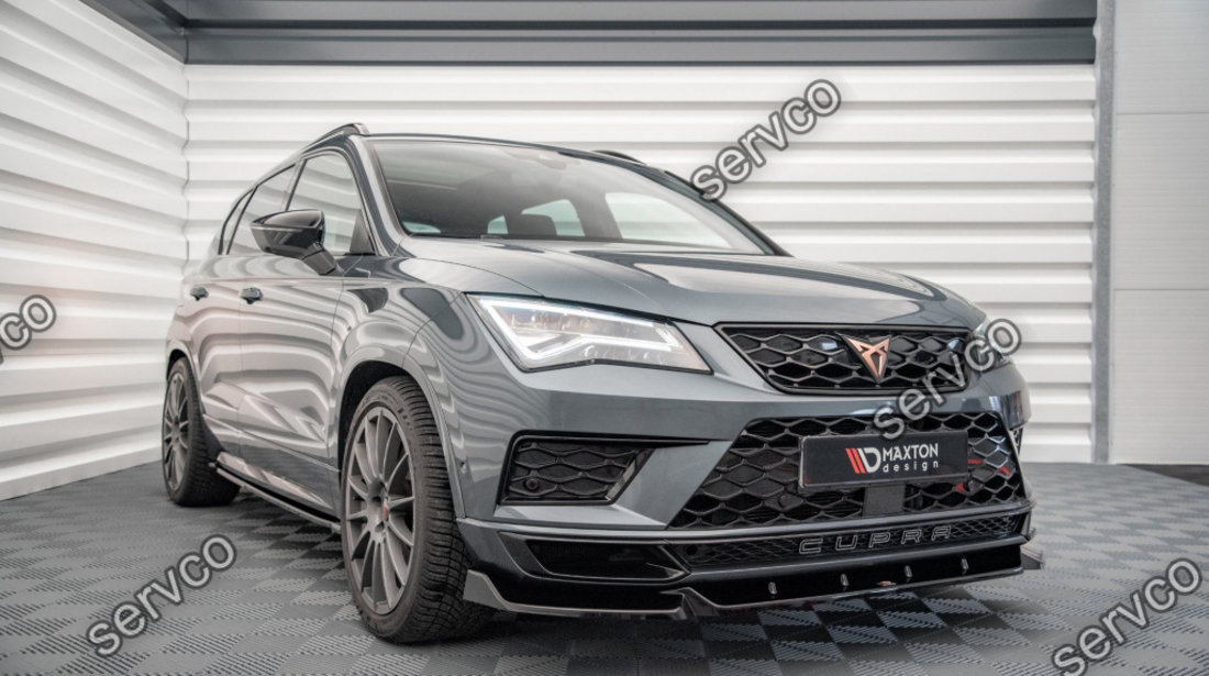 Prelungire splitter bara fata Cupra Ateca 2018- v1 - Maxton Design