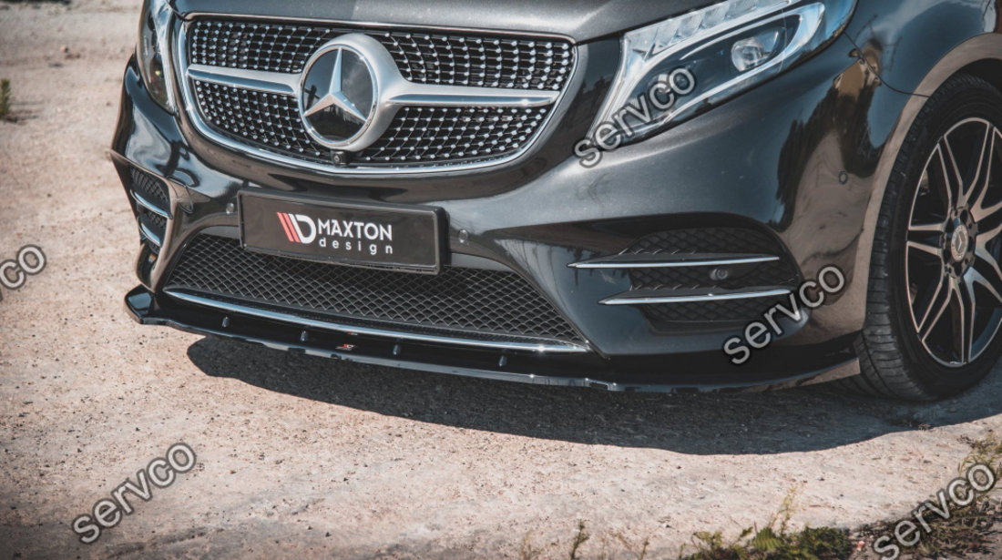 Prelungire splitter bara fata Mercedes V Class AMG-Line W447 Facelift 2019- v5 - Maxton Design