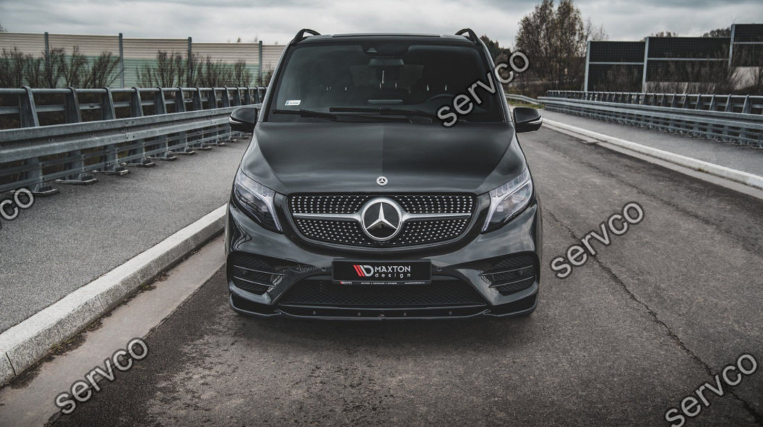 Prelungire splitter bara fata Mercedes V Class AMG-Line W447 Facelift 2019- v4 - Maxton Design